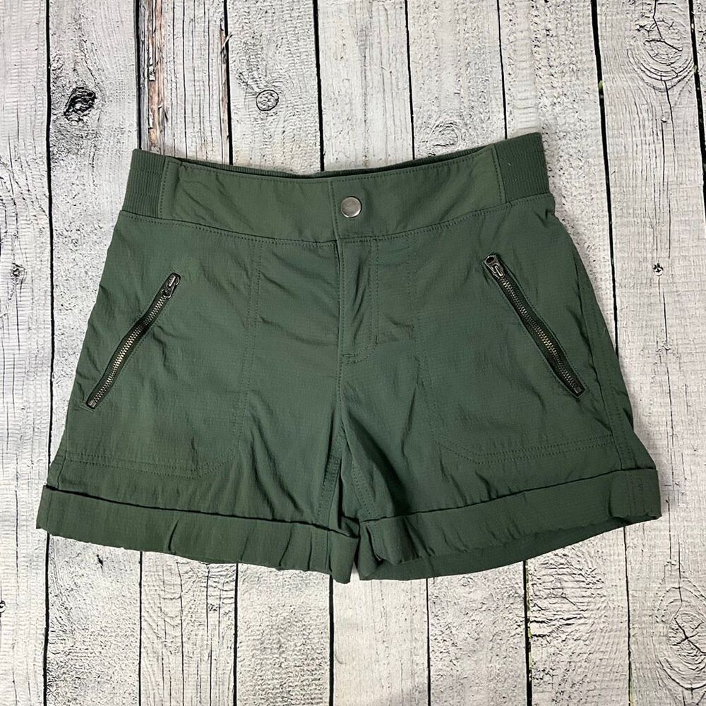 Athleta Olive Green Roll-Cuff Active Shorts